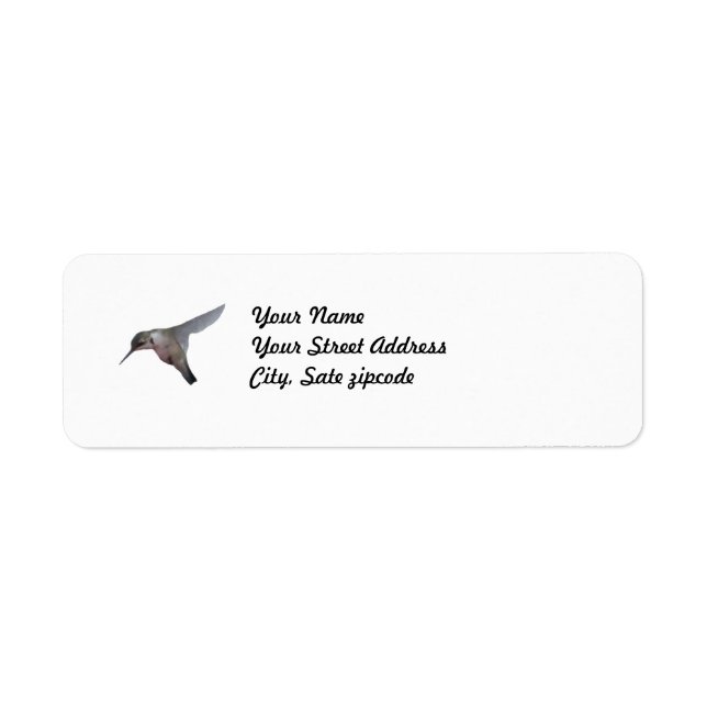 Hummingbird Return Address Label (Front)