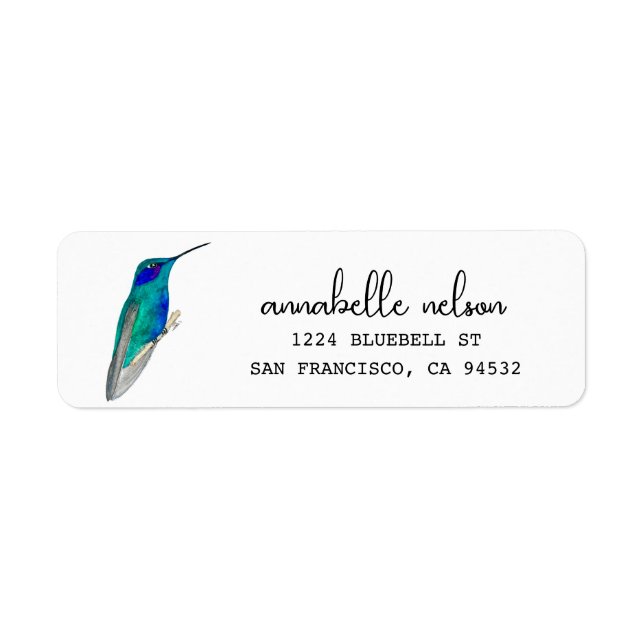 Hummingbird Return Address Label (Front)