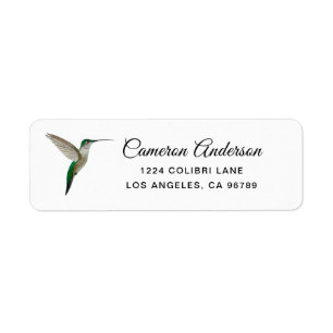  Hummingbird Return Address Label