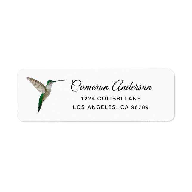  Hummingbird Return Address Label (Front)