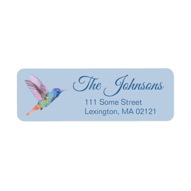 Hummingbird Return Address Labels Custom (Front)