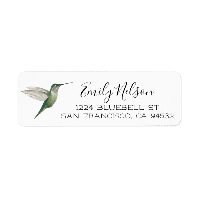 Hummingbird Return Address Return Address Label (Front)