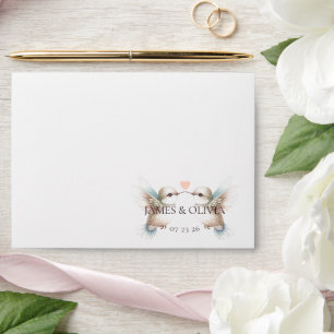 Hummingbird Romance Custom Wedding Photo Envelope