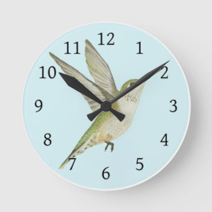Hummingbird Round Clock