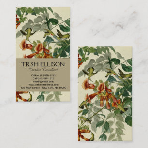 Hummingbird Ruby Throated Audubon Bird Business Card