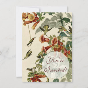 Hummingbird Ruby Throated Audubon Invitation
