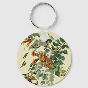 Hummingbird Ruby Throated Audubon Key Ring