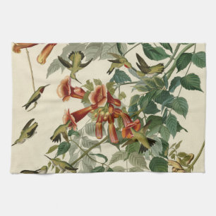 Hummingbird Ruby Throated Audubon Tea Towel