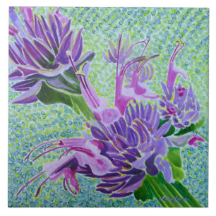 Hummingbird Sage Ceramic Tile