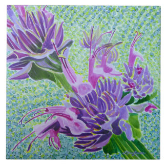 Hummingbird Sage Ceramic Tile