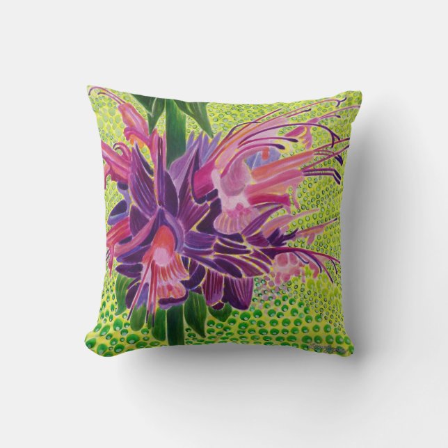 Hummingbird Sage Pillow (Front)