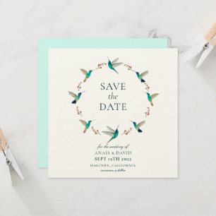 Hummingbird Save the Date Card