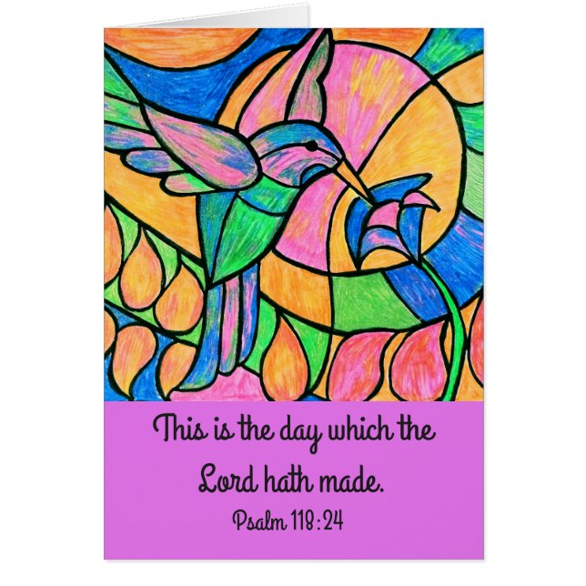 Hummingbird Scripture Card (Front)