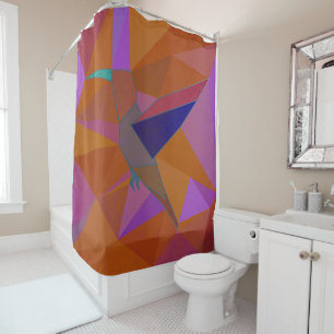 hummingbird shower curtain