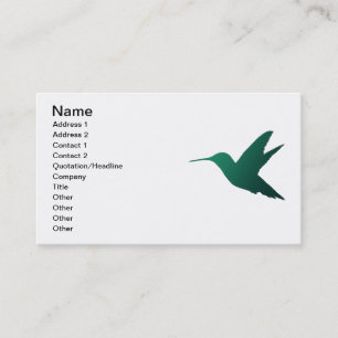 Hummingbird Silhouette Business Card