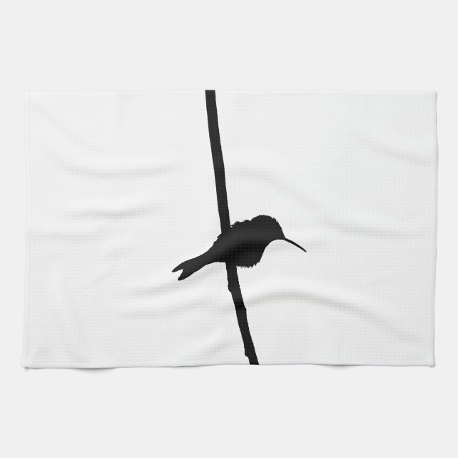 Hummingbird Silhouette Tea Towel (Horizontal)