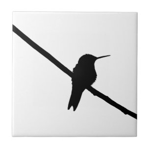 Hummingbird Silhouette Tile