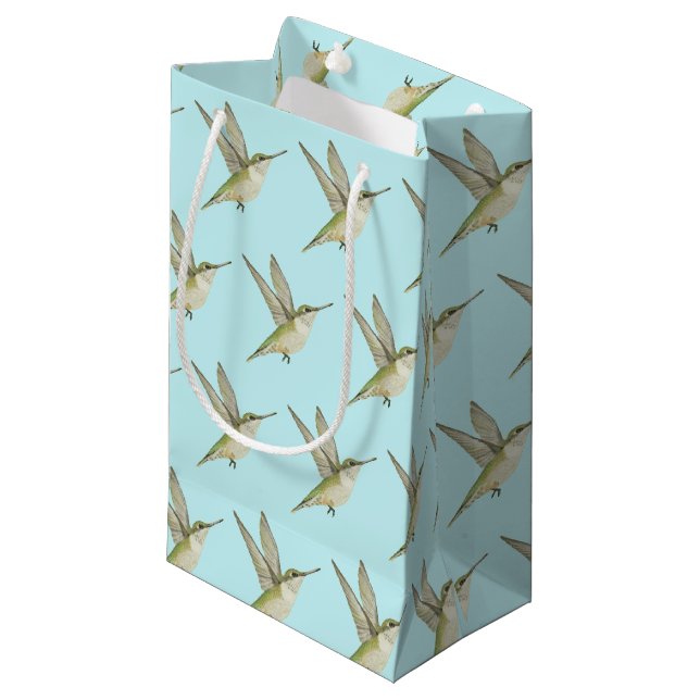 Hummingbird Small Gift Bag (Front Angled)