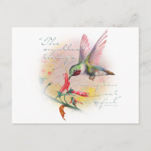 Hummingbird - Small things are the most beautiful. Postcard