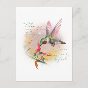 Hummingbird - Small things are the most beautiful. Postcard