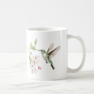 Hummingbird Spring Blossom Watercolor Coffee Mug