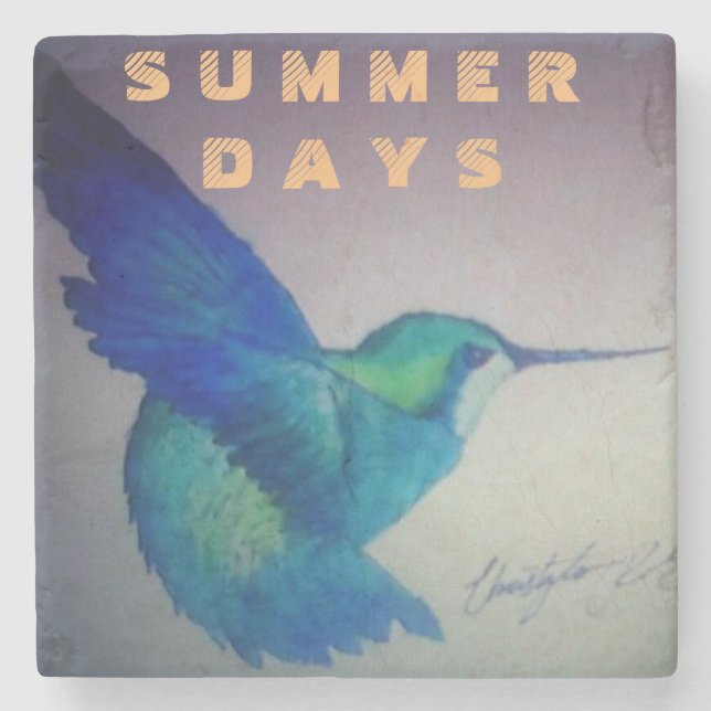HUMMINGBIRD STONE COASTER (Front)