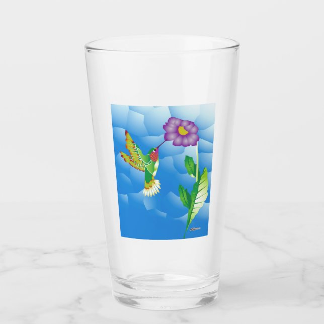 Hummingbird:  Stylised Glass (Front)