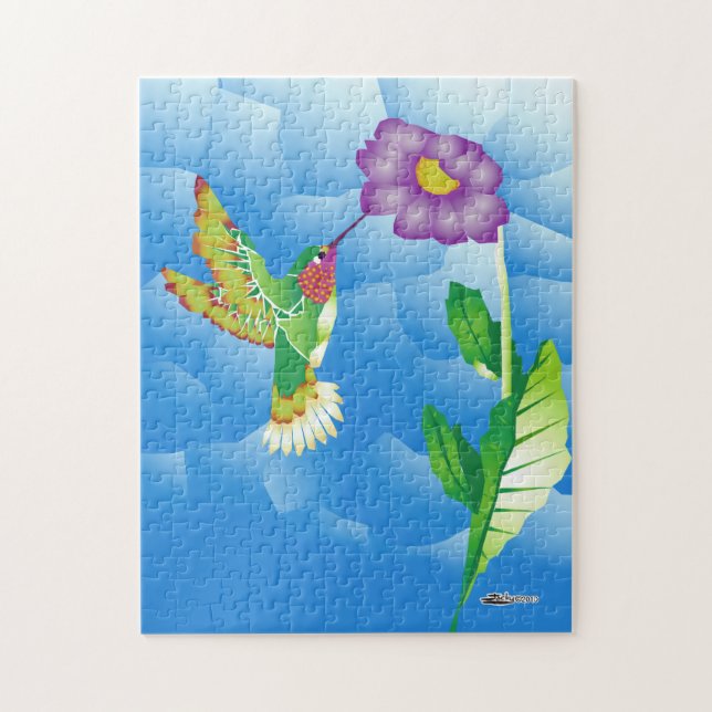 Hummingbird:  Stylised Jigsaw Puzzle (Vertical)