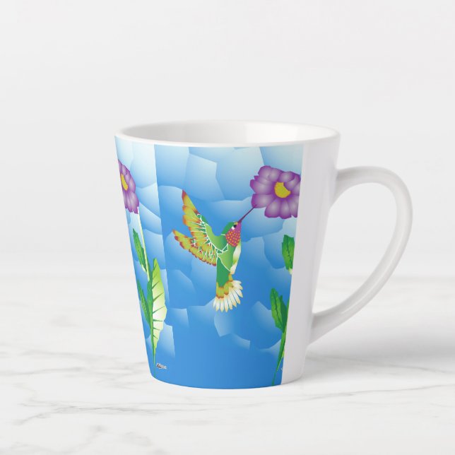 Hummingbird:  Stylised Latte Mug (Right)