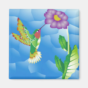 Hummingbird:  Stylised Magnet