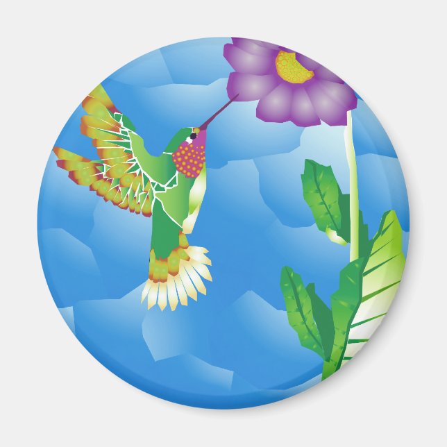Hummingbird:  Stylised Magnet (Front)