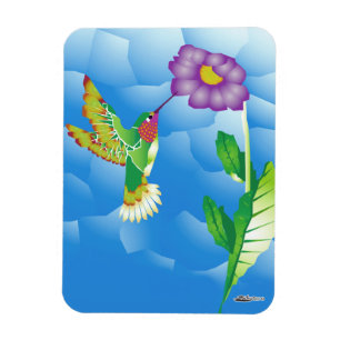 Hummingbird:  Stylised Magnet