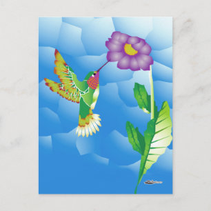 Hummingbird: Stylised Postcard