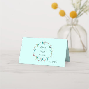 Hummingbird Summer Wedding Place Card