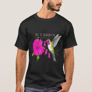 Hummingbird sunflower a survivor breast cancer T-Shirt