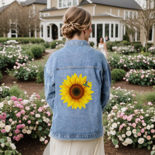 Hummingbird & Sunflower Denim Jacket