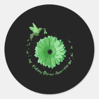 Hummingbird Sunflower Green Ribbon Kidney Disease