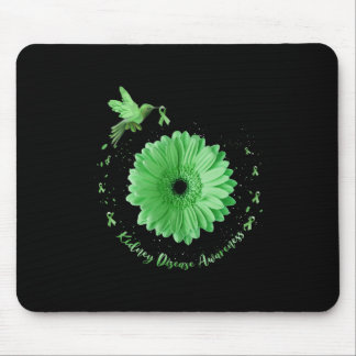 Hummingbird Sunflower Green Ribbon Kidney Disease Mouse Pad