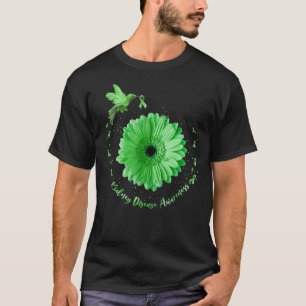 Hummingbird Sunflower Green Ribbon Kidney Disease  T-Shirt
