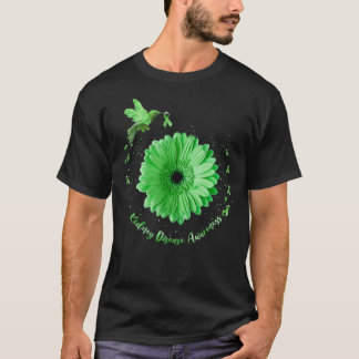 Hummingbird Sunflower Green Ribbon Kidney Disease T-Shirt