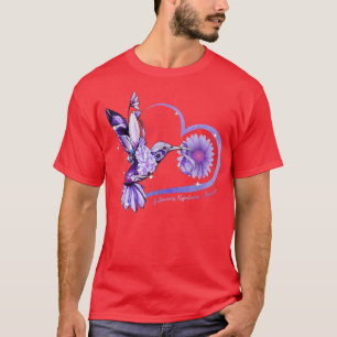 Hummingbird Sunflower Heart Pulmonary Hypertension T-Shirt