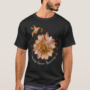 Hummingbird Sunflower Leukaemia Awareness Orange R T-Shirt