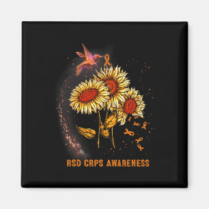 Hummingbird Sunflower Rsd Crps Awareness Magnet