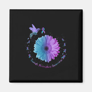 Hummingbird Sunflower Suicide Prevention Awareness Magnet