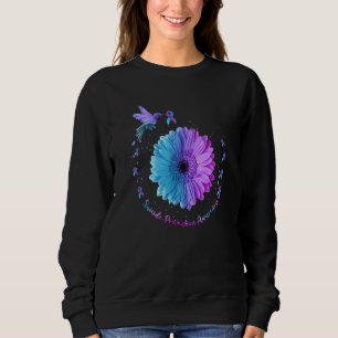 Hummingbird Sunflower Suicide Prevention Awareness Sweatshirt