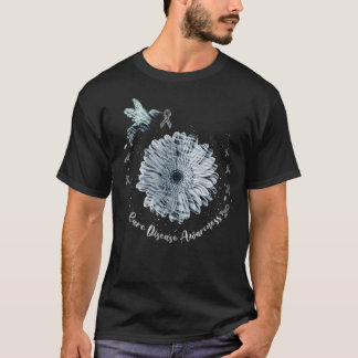 Hummingbird Sunflower Zebra Ribbon Rare Disease Aw T-Shirt