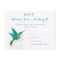 Hummingbird Swirl RSVP Postcard