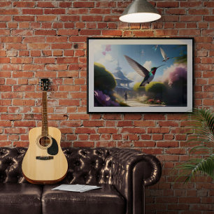Hummingbird Takes Flight Poster