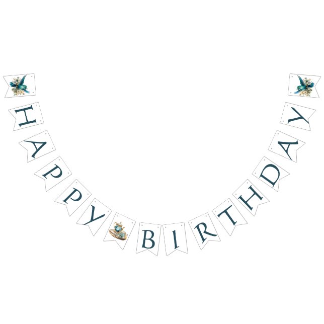 Hummingbird Tea Party Birthday Bunting (All)