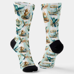 Hummingbird Tea Party Socks